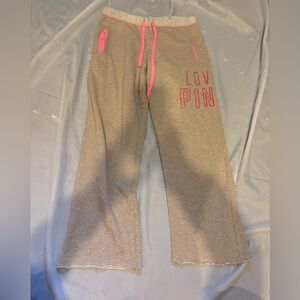 PINK Victoria's Secret Tan Wide Leg Sweatpants